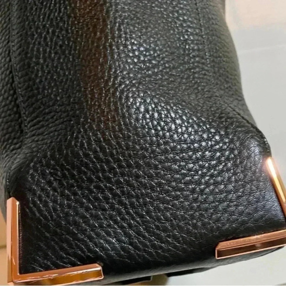 Alexander wang black pebbled leather satchel handbag - Picture 6 of 11